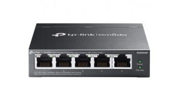 TP-LINK | Omada 5-Port Gigabit Easy Managed Switch with 4-Port PoE+ | ES205GP | Desktop/Wall mountable