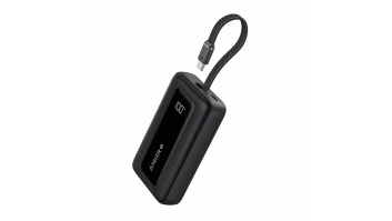 Anker | Power Bank with Built-In USB-C Cable | A1689H11 | 20000 mAh | 30W Output | Black