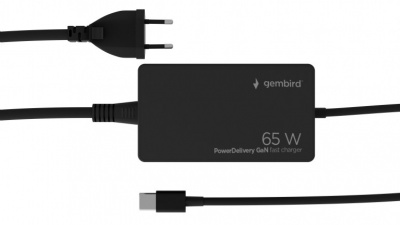 Cablexpert 65 W PowerDelivery GaN USB Type-C Fast Charger | NPA-AC-PDQC65-01