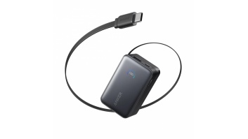 Anker Nano Power Bank 45W with Built-In Retractable USB-C Cable | A1638H11 | 10000 mAh | Black