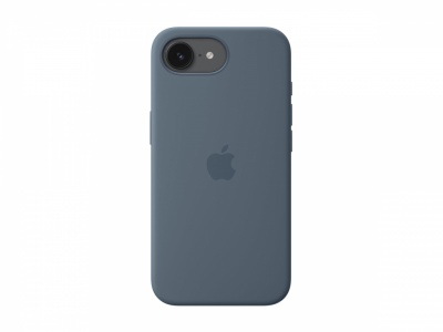 Apple iPhone 17e Silicone Case with MagSafe – Anchor Blue | Apple