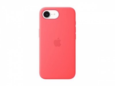 Apple iPhone 17e Silicone Case with MagSafe – Bright Guava | Apple