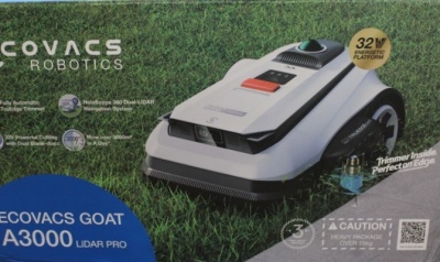 SALE OUT. | Ecovacs Lawn Mower | GOAT A3000 LiDAR PRO | 7500 Ah | White | DAMAGED PACKAGING, USED AND DIRTY