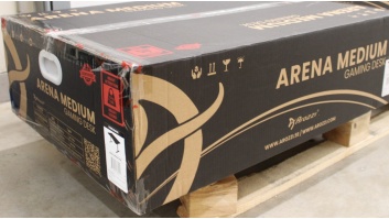 SALE OUT. | Arozzi Gaming Desk | Arena Medium | Pure Black | DAMAGED PACKAGING AND LAMINATE. SCRATCHED PARTS AND TABLE TOP. | 24 month(s)