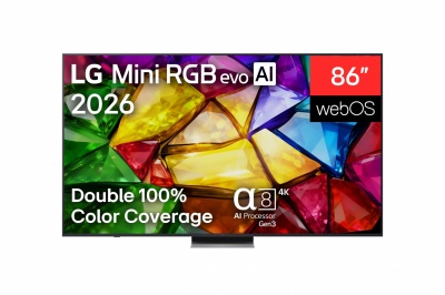 LG 4K evo AI Mini RGB TV | 86MRGB87B3B | 86 | Smart TV | webOS | UHD | Black