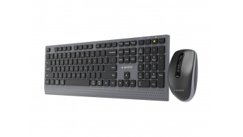 Gembird KBS-WPS-02 Dual-mode slim wireless desktop set, 2.4G+BT, US layout | Gembird