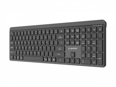 Gembird KB-WPS-03 Dual-mode pro-business slim wireless keyboard, 2.4G+BT, US layout | Gembird