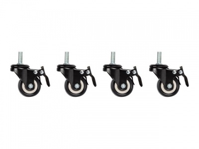 Lanberg | Castors with thread and brake for wall mounting cabinets, 4 pcs | AK-1601-B