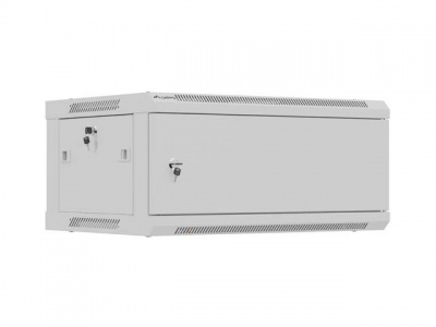 Lanberg Wall mounted installation cabinet 19" 4U 600X450 | WF01-6404-00S | Gray