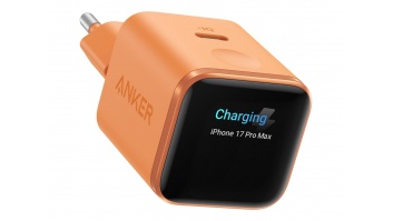Anker Nano Charger 45W, Smart Display, Orange | 24 pin USB-C