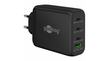 Goobay 65555 100 W USB-C PD GaN Multiport Fast Charger, Black