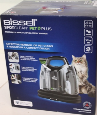 SALE OUT. Bissell SpotClean Pet Plus | Bissell SpotClean Pet Plus Cleaner | 37241 | Corded operating | 330 W | Black/Titanium | 23 month(s) | DAMAGED PACKAGING