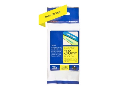 Brother | TZe-661 Laminated Tape | Black on Yellow | TZe | 8 m | 3.6 cm