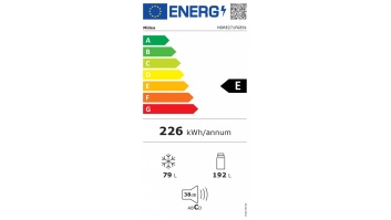 Midea MDRE271FGE01 Refrigerator, E, Built-in, Combi, Height 178.5 cm, Fridge net 192L, Freezer 79L, White