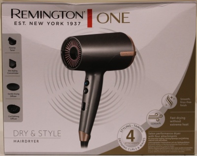 SALE OUT. Remington D6077 Hair dryer, 2000 W, Grey | Remington Hair dryer | D6077 | 2000 W | Number of temperature settings 3 | Ionic function | Diffuser nozzle | Grey | DAMAGED PACKAGING | Warranty 24 month(s)