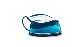 PHILIPS PerfectCare Compact Tvaika ģeneratora gludeklis, zils/balts