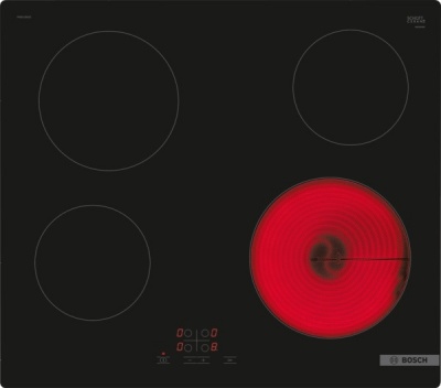 Bosch | Hob | PKE611BA2E Series 4 | Vitroceramic | Number of burners/cooking zones 4 | Touch | Black