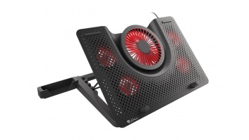 GENESIS Laptop cooling pad, OXID 550 15.6-17.3 5 FANS, LED LIGHT, 1 USB | Genesis | Laptop cooling pad, OXID 550 | 400 x 280 x 55 mm | Black