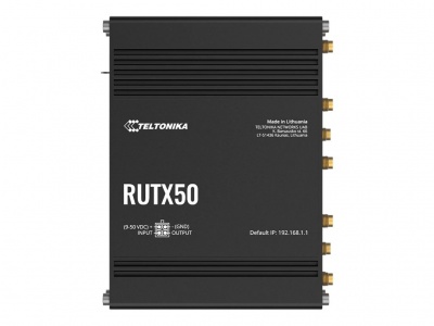 Teltonika | INDUSTRIAL 5G ROUTER | RUTX50 | 802.11ac | 867 Mbit/s | 10/100/1000 Mbps Mbit/s | Ethernet LAN (RJ-45) ports 5 | Mesh Support Yes | MU-MiMO Yes | 5G | Antenna type Internal