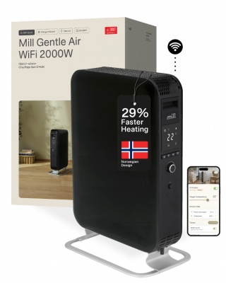 Mill | WiFI GEN3 Oil Filled Radiator | OIL2000WIFI3 | Oil Filled Radiator | 2000 W | Number of power levels 3 | Black
