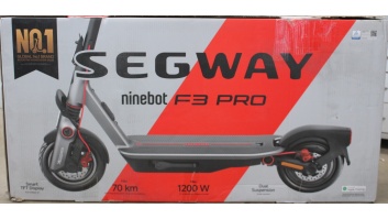 SALE OUT. Ninebot by Segway eKickScooter F3 Pro E | Segway F3 Pro E | eKickScooter | Up to 25 km/h | 10 " | 24 month(s) | Black | DAMAGED PACKAGING AND PAINT, DIRTY, SCRATCHED, MOUNTING MARKS