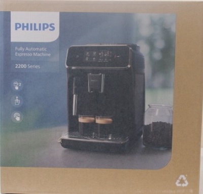 SALE OUT. Philips EP2224/10 Espresso Coffee maker, Fully automatic, 15 bar, Classic milk frother, Water tank 1.8 L, Black | Philips | Espresso Coffee Maker | EP2224/10 | Pump pressure 15 bar | Built-in milk frother | Fully automatic | Kashmir Gray | DAMAG