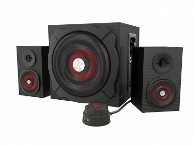 GENESIS Helium 610BT Computer Speakers, Wired, Bluetooth, Black | Genesis | Helium 610BT | Bluetooth | Red/Black