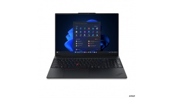 Lenovo ThinkPad E16 G4 AMD | Black | 16 " | IPS | WUXGA | 1920 x 1200 pixels | Anti-glare | AMD Ryzen AI 5 | 330 | 16 GB | SODIMM DDR5 | Solid-state drive capacity 512 GB | AMD Radeon 820M Graphics | Windows 11 Pro | 802.11be | Bluetooth version 5.4 | Key