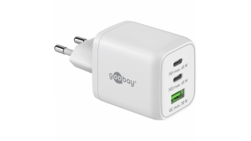 Goobay 65 W USB-C PD GaN Multiport Fast Charger Nano, White | Goobay | 65 W USB-C PD GaN Multiport Fast Charger Nano