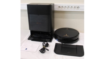 SALE OUT. Ecovacs Robotic Vacuum Cleaner | DEEBOT X9 PRO OMNI | Wet&Dry | Li-ion | 6400 mAh | Dust capacity 0.22 L | 16600 Pa | Black | DAMAGED PACKAGING, USED, DIRTY, SCRATCHED