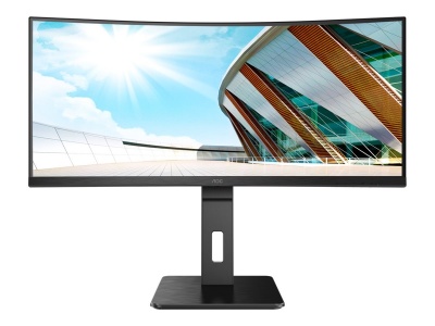 AOC | Curved Monitor | CU34P2A | 34 " | VA | 21:9 | 100 Hz | 1 ms | 3440 × 1440 | 300 cd/m² | Headphone out (3.5mm) | HDMI ports quantity HDMI x 2 | Black | Warranty 36 month(s)
