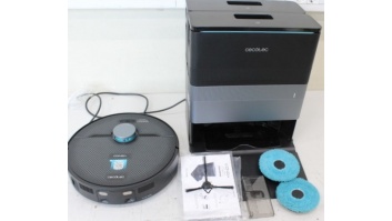 SALE OUT. Cecotec Conga X70 Robotic vacuum cleaner, dust and water base | Cecotec Conga X70 | Robot Vacuum Cleaner | Operating time (max) 240 min | Wet&Dry | 5200 mAh | 15000 Pa | Black | USED | 22 month(s)