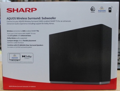 SALE OUT. Sharp AQUOS Wireless Surround Subwoofer | Sharp AQUOS Surround Subwoofer | CP-AWS0101 | Wi-Fi | DAMAGED PACKAGING | Wireless connection