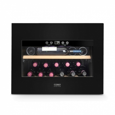 Caso | Wine Cooler | WineDeluxe E 18 | Energy efficiency class G | Built-in | Bottles capacity 18 bottles | Cooling type Compressor technology | Black