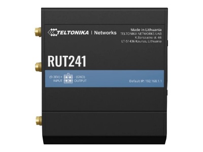Teltonika | LTE Router | RUT241 | 802.11n | 10/100 Mbit/s | Ethernet LAN (RJ-45) ports 1 | Mesh Support No | MU-MiMO No | 2G/3G/4G | Antenna type 2 x SMA for LTE, 1 x RP-SMA for WiFi