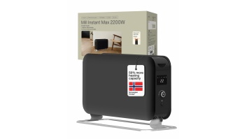 Mill Instant Max Led Portable Convection heater, 2200 W, Black