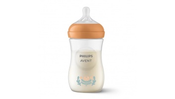 Philips Avent barošanas pudelīte Natural Response 260 ml, vidējas plūsmas knupītis, 1m+