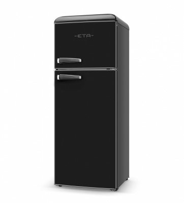 ETA Refrigerator | ETA253890020EN Storio Retro | Energy efficiency class E | Free standing | Combi | Height 148.2 cm | Fridge net capacity 170 L | Freezer net capacity 45 L | 38 dB | Black