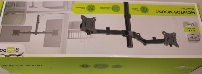 SALE OUT. Goobay Dual Monitor Mount Flex, Black | Goobay Dual Monitor Mount Flex | Swivel, Tilt, Rotation | 17-32 " | Maximum weight (capacity) 8 kg | DAMAGED PACKAGING | Black