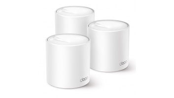 TP-LINK Deco X50 (3-pack) AX3000 Whole Home Mesh Wi-Fi 6 System | TP-LINK | Whole Home Mesh Wi-Fi 6 System | Deco X50 (3-pack) | 802.11ax | 574+2402 Mbit/s | Ethernet LAN (RJ-45) ports 3 | Mesh Support Yes | MU-MiMO Yes | No mobile broadband | Antenna typ