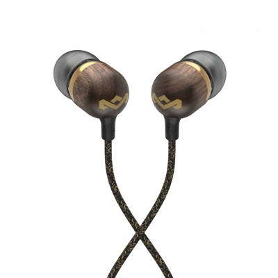 Marley Wired Earbuds | Smile Jamaica | Built-in microphone | USB Type-C | Brass