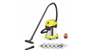 Vacuum Cleaner|KARCHER|Wet and dry vacuum cleaner WD 3 S V-17/4/20 + 4 FB|1000 Watts|Suction power 230W|Capacity 17 l|Noise 74 dB|Yellow|Weight 4.8 kg|1.628-152.0