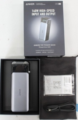SALE OUT. Anker 737 Power Bank Gen 2 B2C - UN Black Iteration 1 | A1289011 | 24000 mAh | Black | DEMO