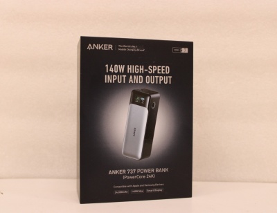 SALE OUT. Anker 737 Power Bank Gen 2 B2C - UN Black Iteration 1 | A1289011 | 24000 mAh | Black | DEMO