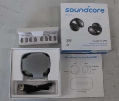 SALE OUT. Anker Soundcore C40i Flexible and Comfortable Clip-On Earbuds, Black | SALE OUT. Anker Soundcore Flexible and Comfortable Clip-On Earbuds | C40i | DEMO