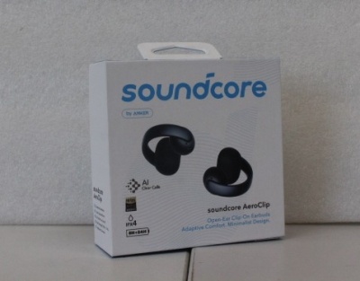 SALE OUT. Anker Soundcore AeroClip Open-Ears, Black | SALE OUT. Anker Soundcore Open-Ear Clip-On Earbuds with Adaptive Comfort | AeroClip | DEMO