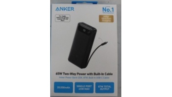 SALE OUT. | Anker Power Bank 65W | A1383H11 | 20000 mAh | Black | DEMO