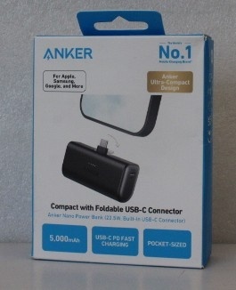 SALE OUT. Anker Nano Power Bank Built-In with USB-C Connector | A1653H11 | 5000 mAh | Black | DEMO