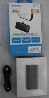 SALE OUT. Anker Nano Power Bank Built-In with USB-C Connector | A1653H11 | 5000 mAh | Black | DEMO