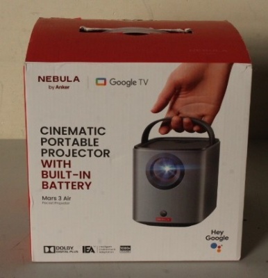 SALE OUT. Anker Nebula Mars 3 Air Google TV Projector with Built-In Netflix | Full HD (1920x1080) | 400 ANSI lumens | Black | DAMAGED PACKAGING AS DEMO | Wi-Fi